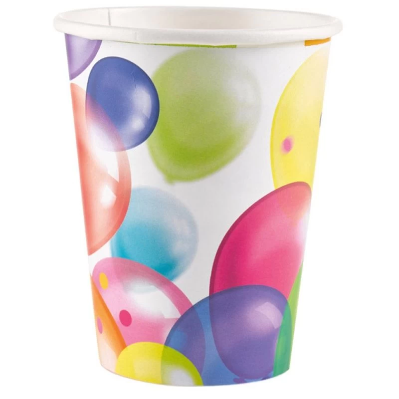 Amscan® Ballons - 8 Becher Papier, 250 Ml