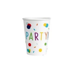 Amscan® Confetti Birthday - 8 Becher Papier, 250 Ml