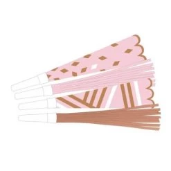 Amscan® Party Basics - 8 Tröten Rose Gold Birthday, 22,5 Cm