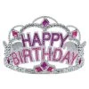 Amscan® - Tiara Happy Birthday Plastik, 8,9 Cm