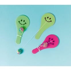 Amscan® Party Basics - 12 Paddelbälle, Farblich Sortiert