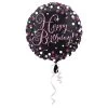 Amscan® Happy Birthday - Pink Celebration Folienballon, Rund, Ø 43 Cm