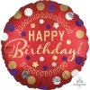 Amscan® Happy Birthday - Folienballon XL Satin Rot