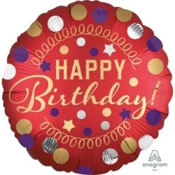 Amscan® Happy Birthday - Folienballon XL Satin Rot