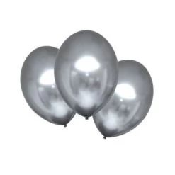 Amscan® - 6 Latexballons Satin Luxe Platinum, 27,5 Cm