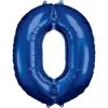 Amscan® - Folienballon Große Zahl 0 Blau, 66 X 88 Cm