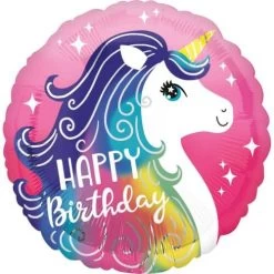 Amscan® Einhorn - Happy Birthday Folienballon, Pink