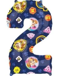Amscan® Paw Patrol - Folienballon Zahl 2, 43 X 66 Cm