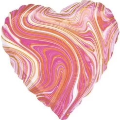 Amscan® Herz - Folienballon Marblez Pink , 43 Cm