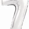 Amscan® - Folienballon Mini Zahl 7 Silber, 35 Cm