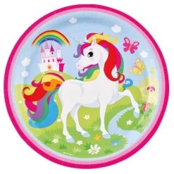Amscan® Einhorn - 8 Teller Papier, Ø 23 Cm
