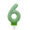Amscan® - Zahlenkerze 6 Glitzer, Höhe 7,6 Cm