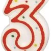 Amscan® - Zahlenkerze 3, Höhe 7,3 Cm