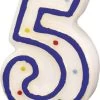 Amscan® - Zahlenkerze 5, Höhe 7,3 Cm