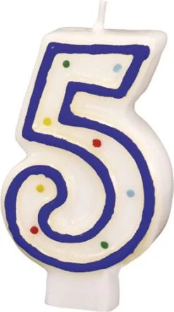 Amscan® - Zahlenkerze 5, Höhe 7,3 Cm