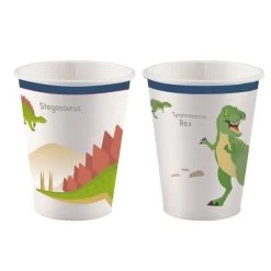 Amscan® Happy Dinosaur - 8 Becher Papier, 250 Ml