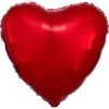 Amscan® Herz - Folienballon Metallic Rot, 43 Cm