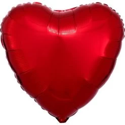 Amscan® Herz - Folienballon Metallic Rot, 43 Cm