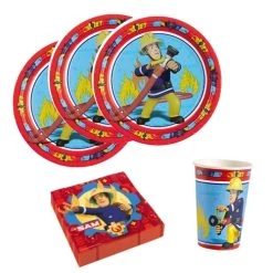 Feuerwehrmann Sam - 52 Teiliges Party-Set Für 16 Kinder