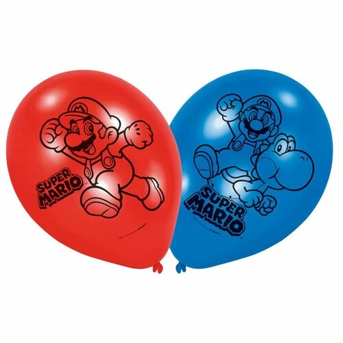 Super Mario Bros. - 6 Latexballons 22,8 Cm