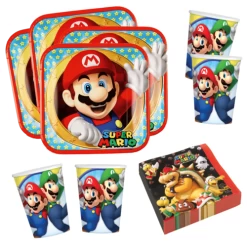 36-teiliges Super Mario - Party Set - Für 8 Personen